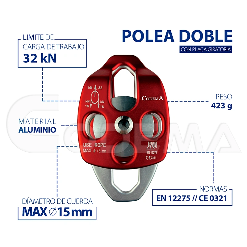 Polea Doble CODEMA 590015