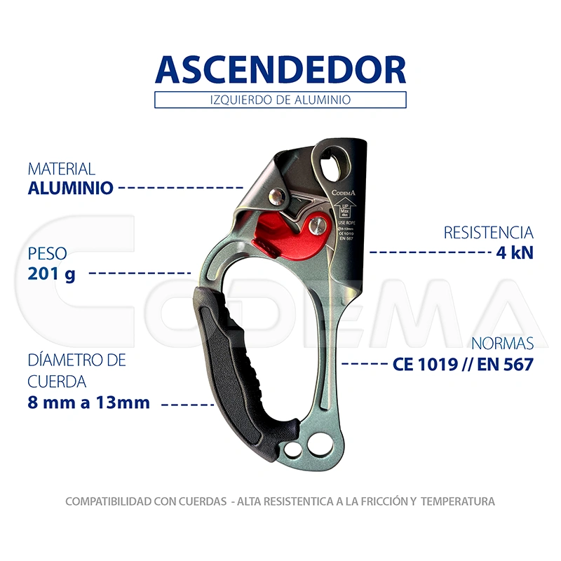 Ascendedor de Puño Izquierdo Frontal